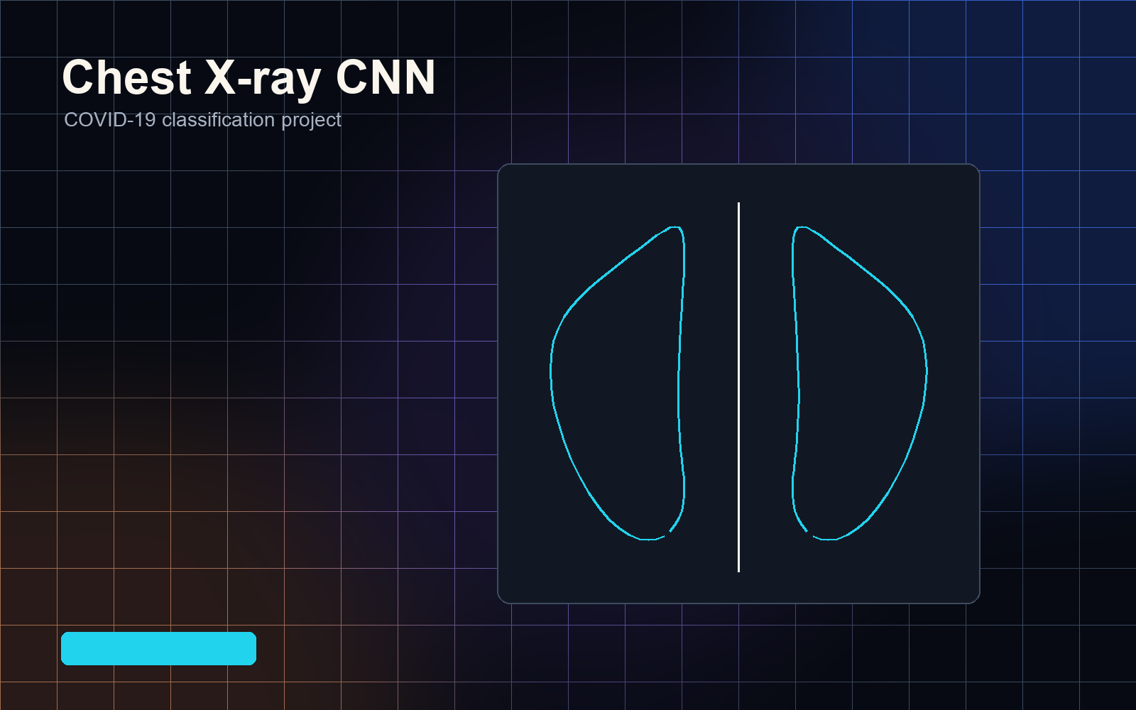 Abstract chest X-ray inspired visual for a CNN classification project.